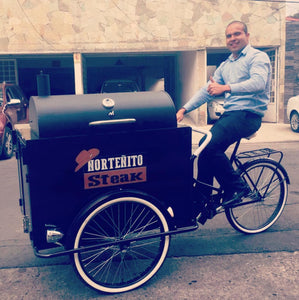 emprendedor con food bike norteñito steak Ciudad de México