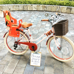 bicicleta vintage porta bebé