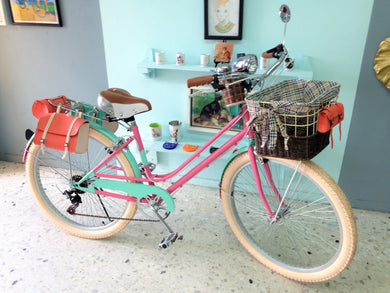  bicicleta vintage  rosa