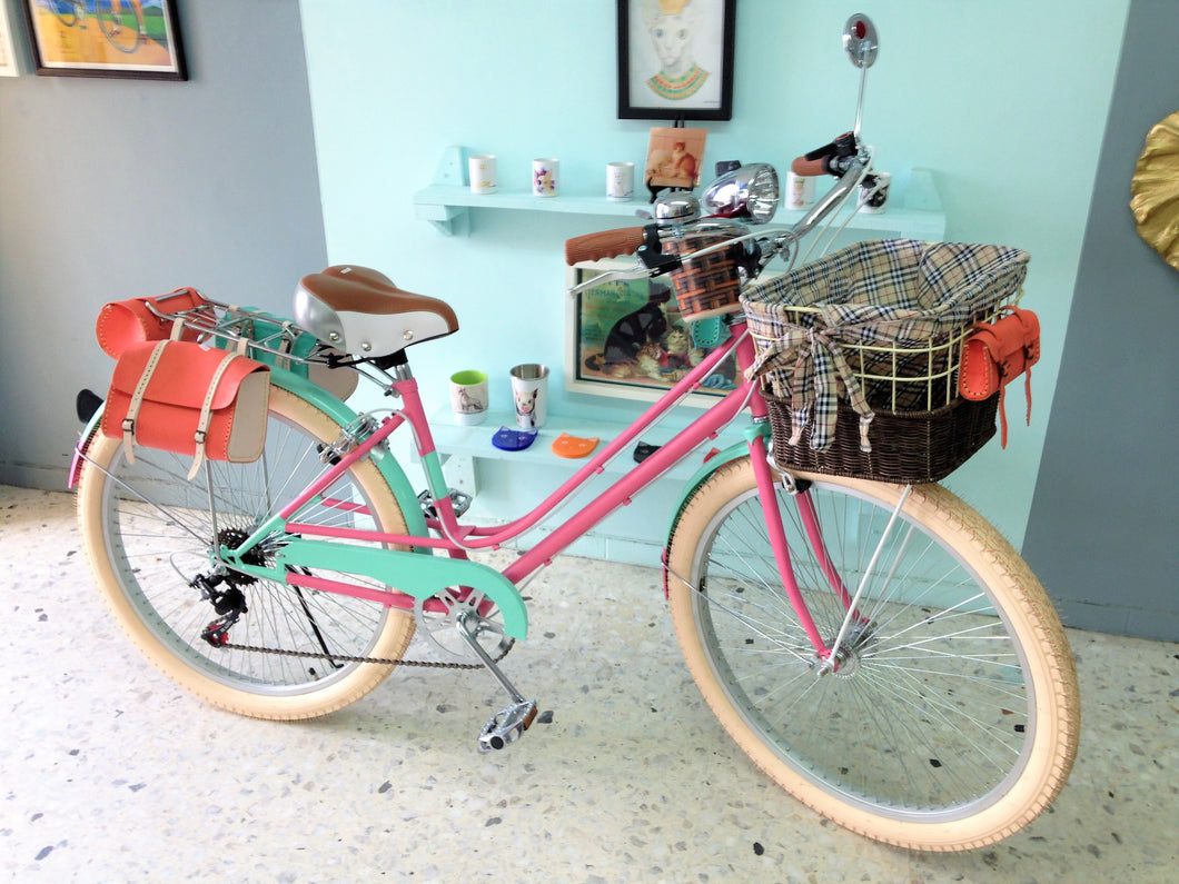  bicicleta vintage  rosa