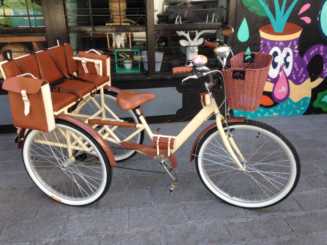 Tricicleta chocolat canastilla desmontable RIN RIN BICLAS