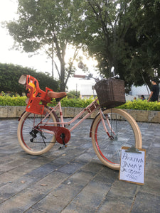 bicicleta vintage porta bebé