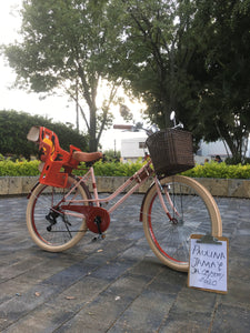 bicicleta vintage porta bebé